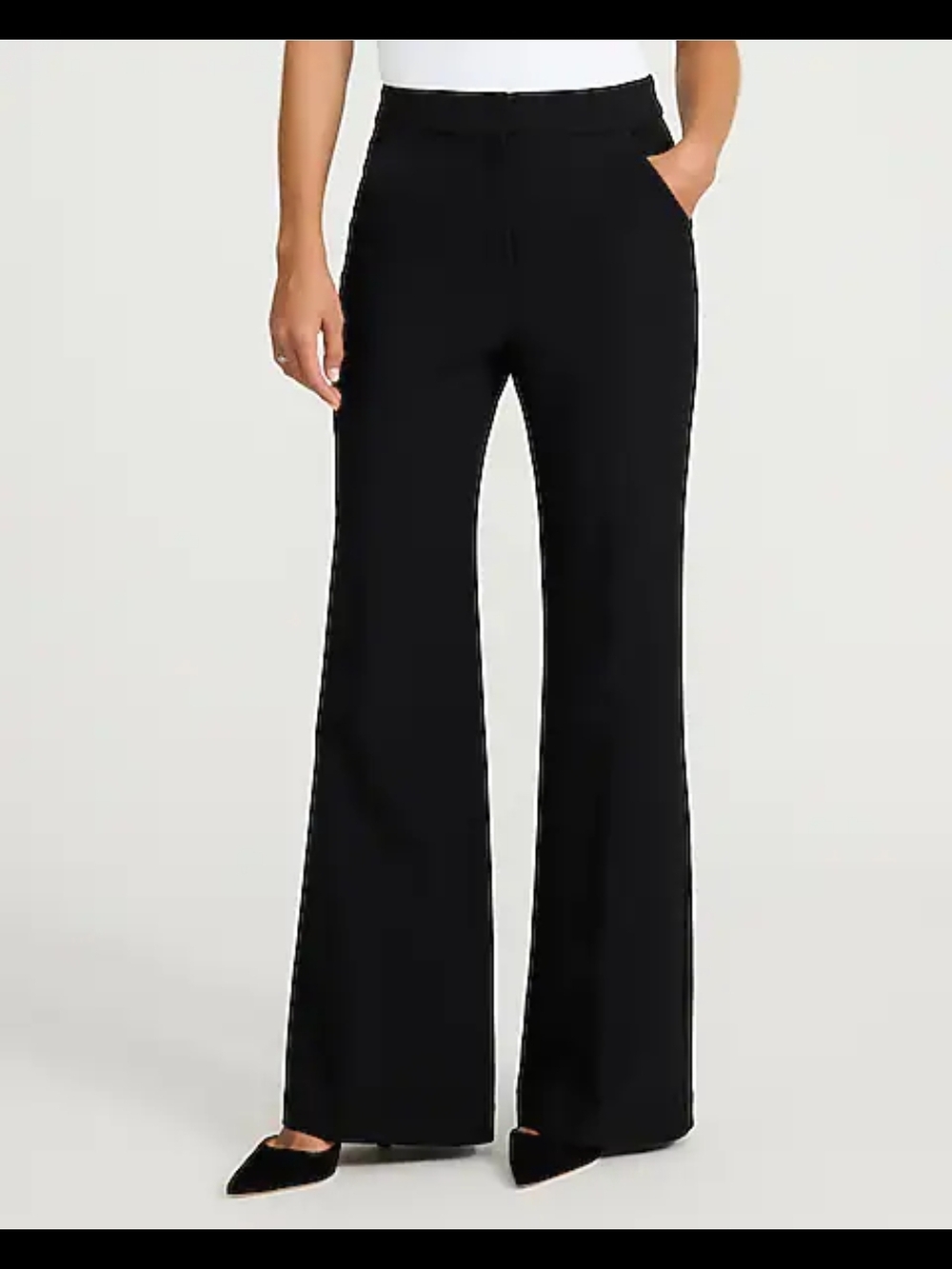 Express Editor Studio Stretch Twill High Waisted Flare Trousers